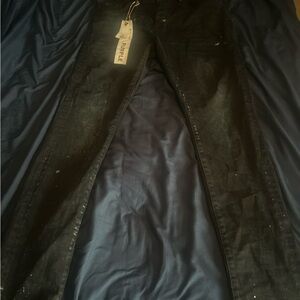 RIPPLE Men's Slim Straight Jeans - Dark Black